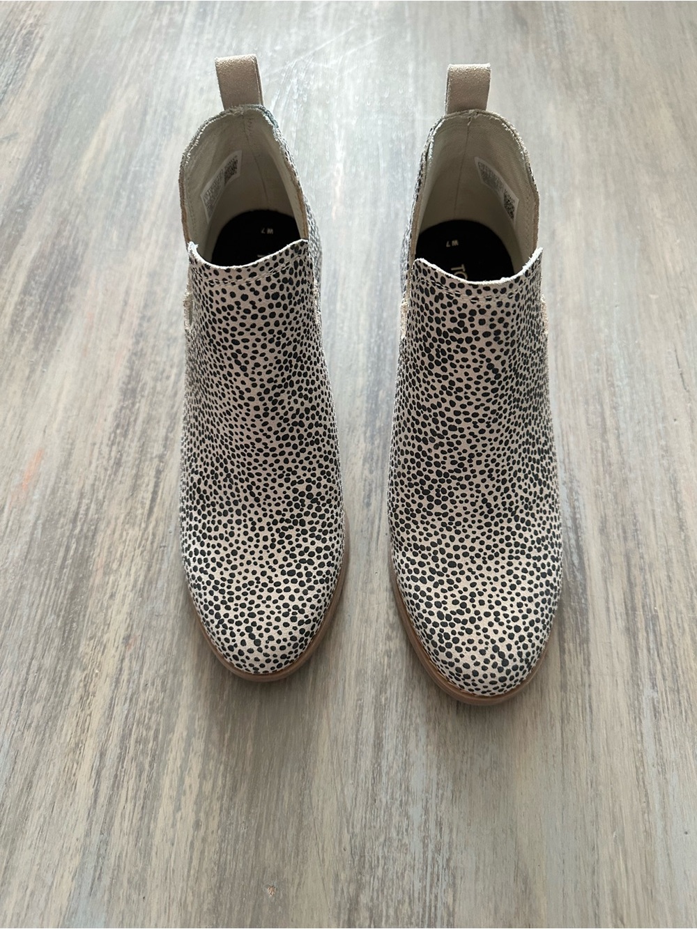 TOMS Kallie Wedge Booties Cheetah Print Suede - Picture 3 of 14
